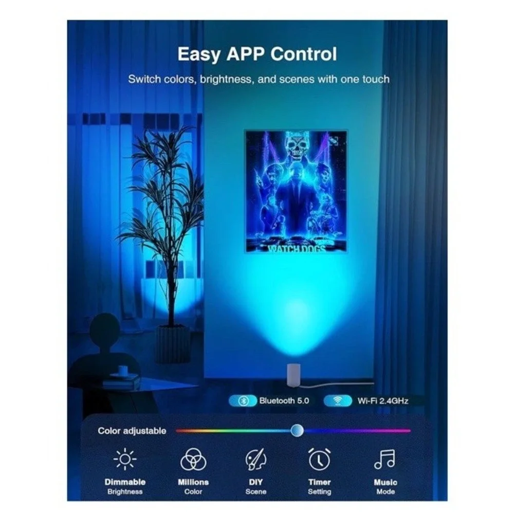 Sunvie Smart‎ Floor Can Light 5W RGBW Color Changing Up Lights Indoor With Timer